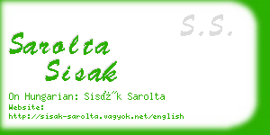 sarolta sisak business card